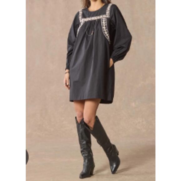 Sundance Catalog Cleobella Lisa Marie Black Embroidered Dress Size XS NWT $248 - Picture 1 of 9